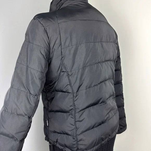 Calvin Klein Women's Long Sleeve Duck Down Quilted Puffer Jacket Black Size M - Picture 5 of 11